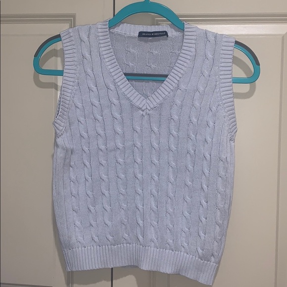 Brandy Melville Sweater Vest Light Blue 